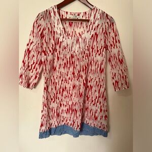 Boden Women’s Tunic Red, White and Blue size 4